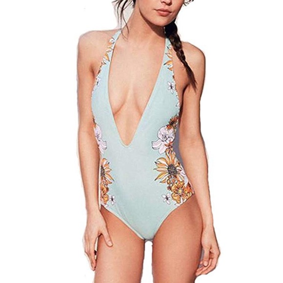 Other - One piece floral swimsuit